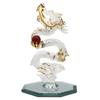Focar Cute Handmade Glass Art with Natural Stone, Rising Dragon Design (Red Agate)