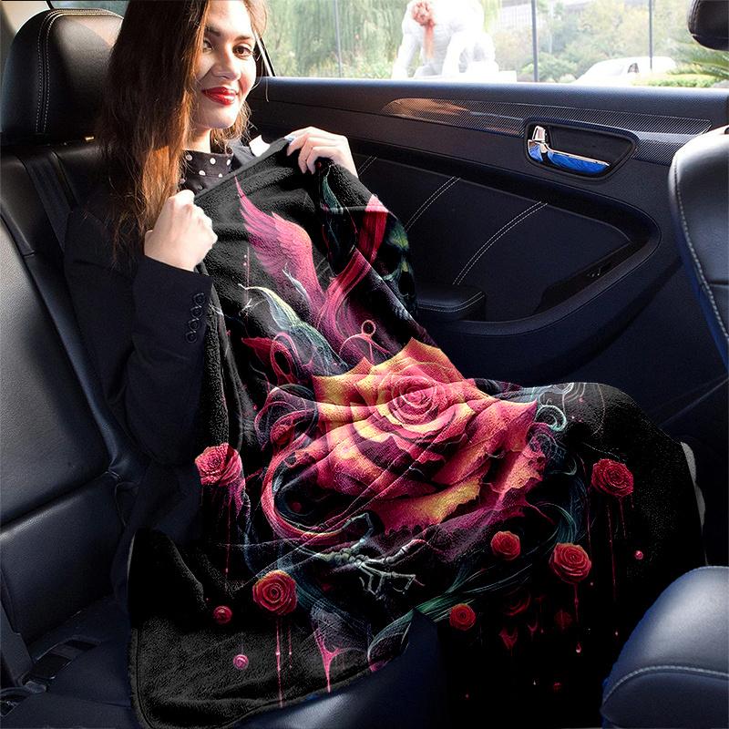 1pc Gothic Rose Blanket