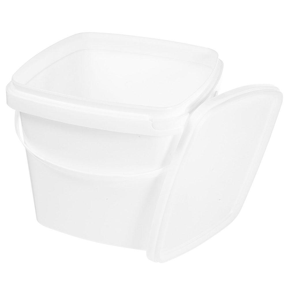 Square Bucket Plastic Bucket With Lid Strong Bearing Capacity Food Grade Water Container Multipurpose Bucket With Handle Storage