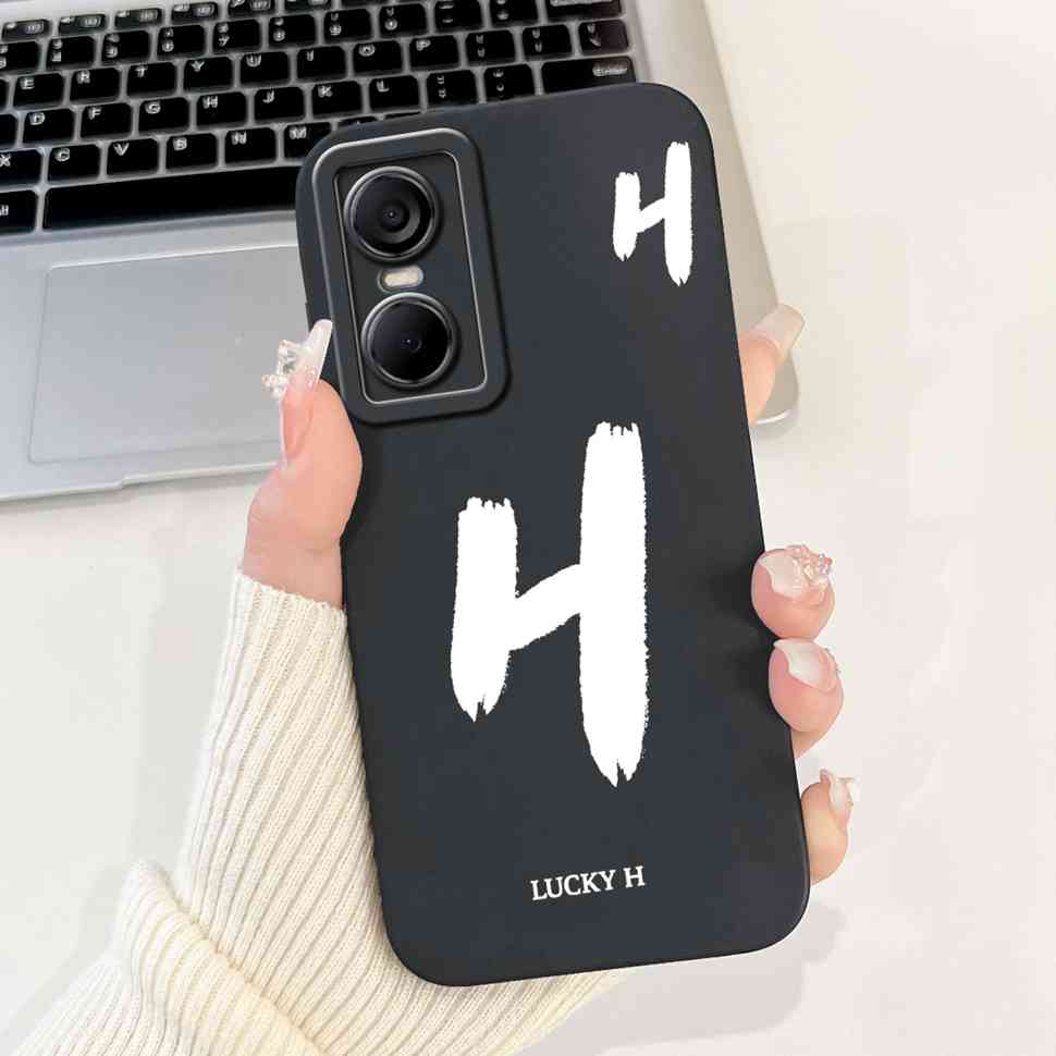 Luckly Letters Cover For Tecno Pop 6 Pro Case 2022 Silicone Soft TPU Phone Case For Tecno Pop6 Pop 6 Pro Bumper 6.6"