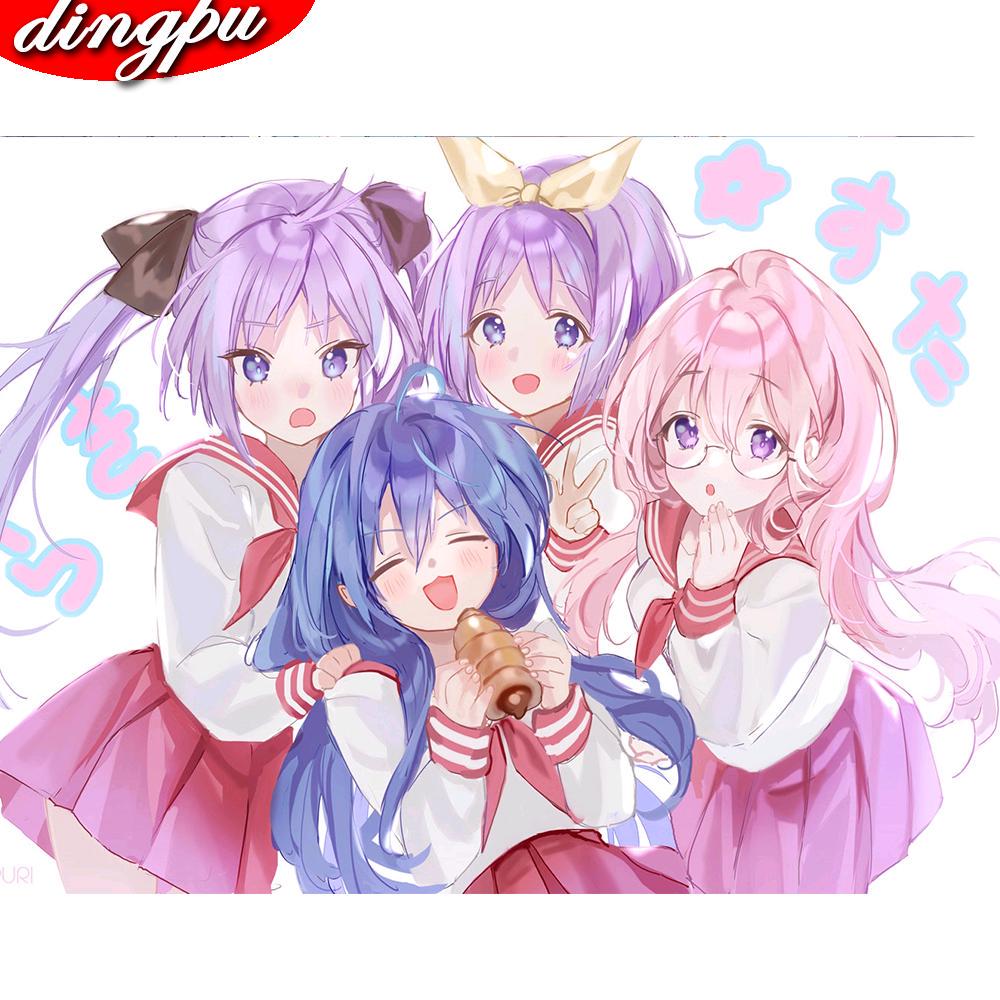 5D DIY круглая Алмазная картина Аниме Алмазная вышивка Полный домашний декоративный подарок