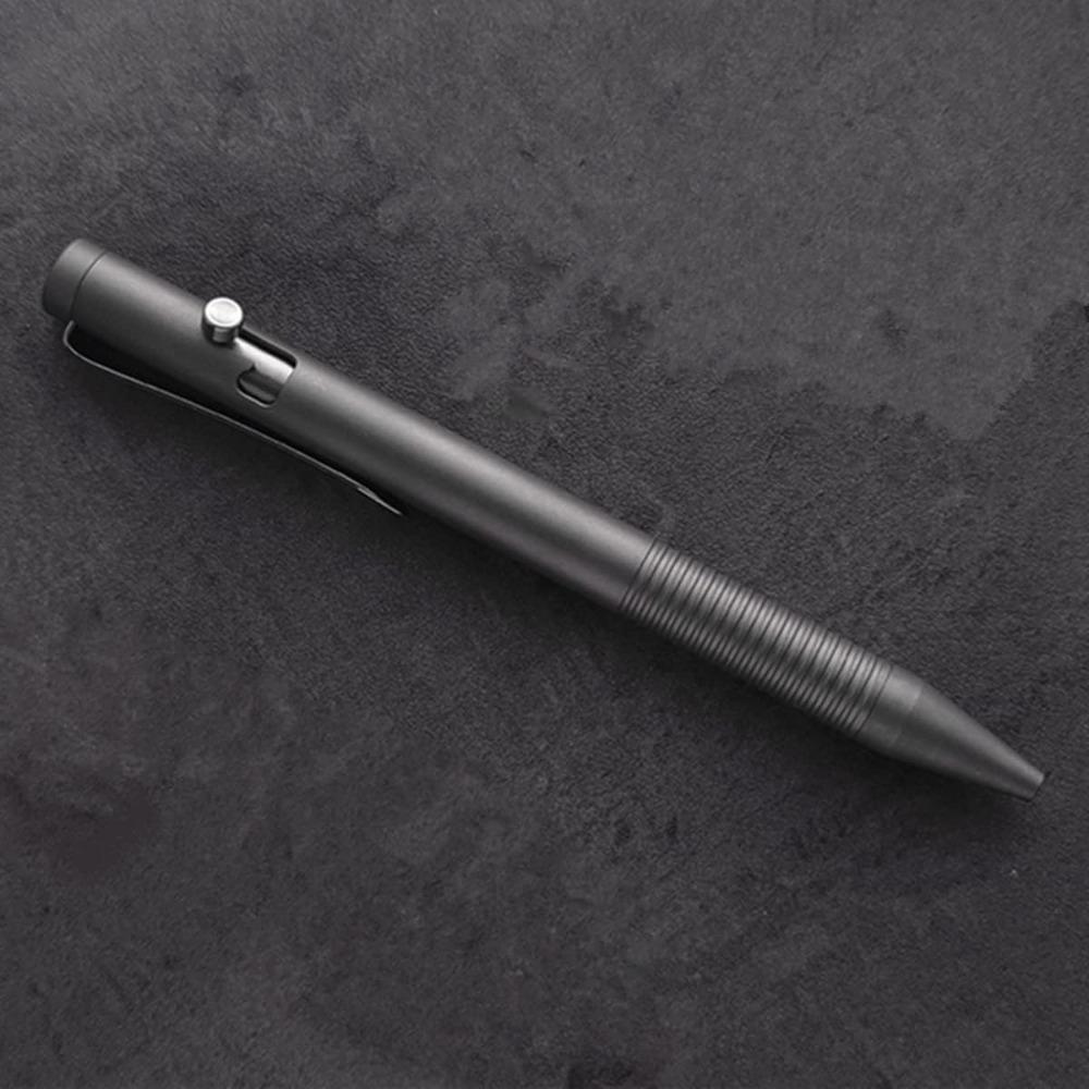 Titanuim Alloy Pen Grey Action Pen Daily Writing Bolt Action Pen Daily Use