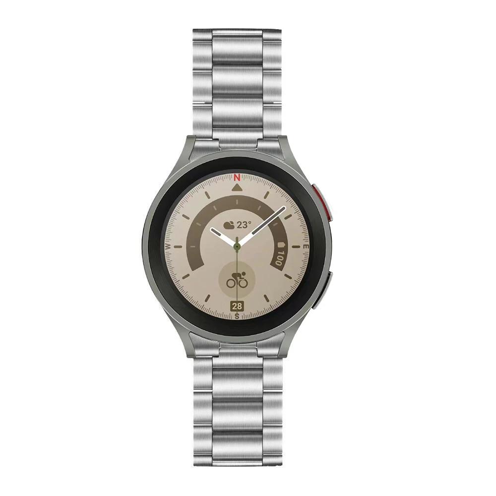 Металлический ремешок Для Samsung Galaxy Watch 6 Classic 47 мм 43 мм 7/6/5/4 44 мм 40 мм Изогнутый интерфейс Браслет Galaxy Watch Pro 45 мм Ремешок