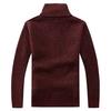 Мужской повседневный свитер, пальто, зимняя мода, кардиган, высокий воротник, карманы, вязаная верхняя одежда, пальто, свитер