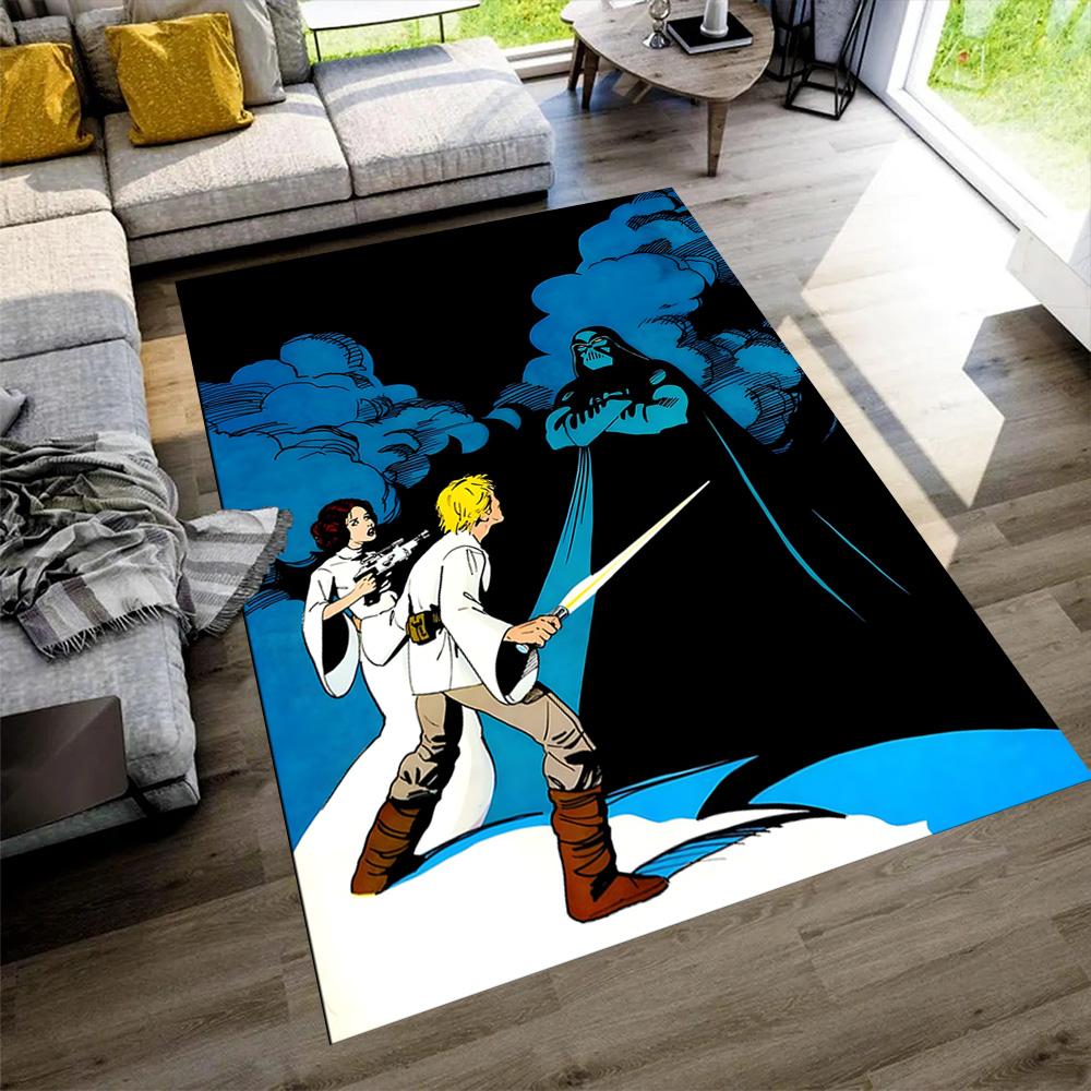 Star Wars Floor Mat Suitable for Foyer Study room Kitchen Dining Room Antislip Carpet Anime Office Decor Best for Christmas