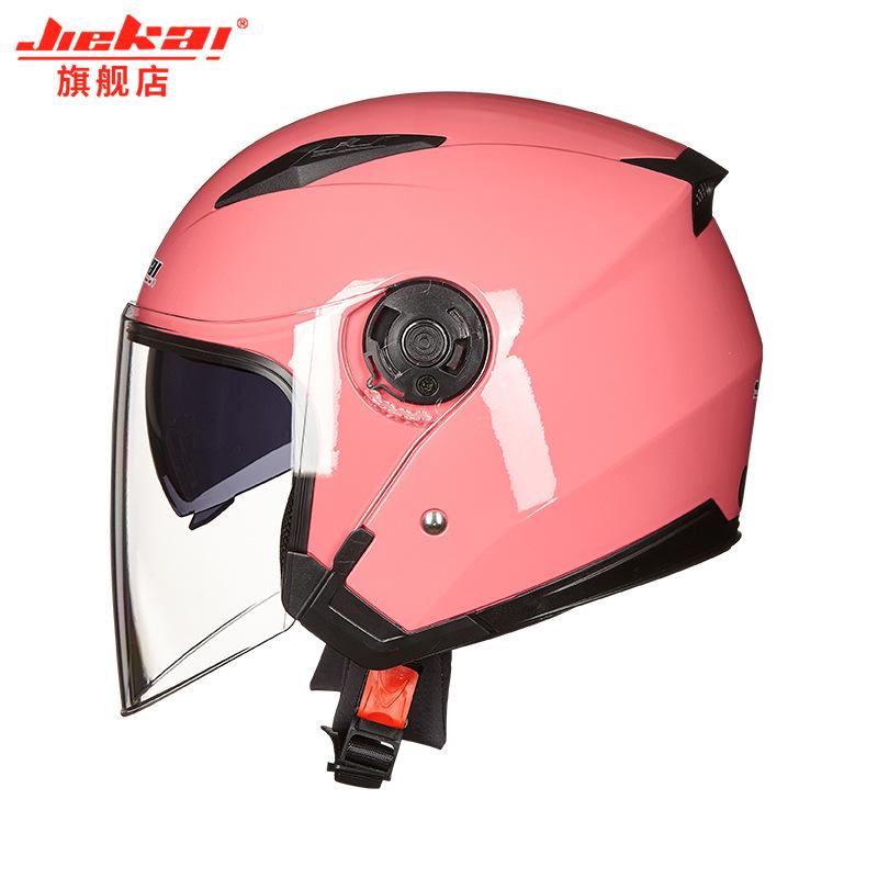 JIEKAI Jie Kai electric non-motorcycle helmet, unisex, all-season, anti-fog, dual-visor, half helmet, summer sun protection
