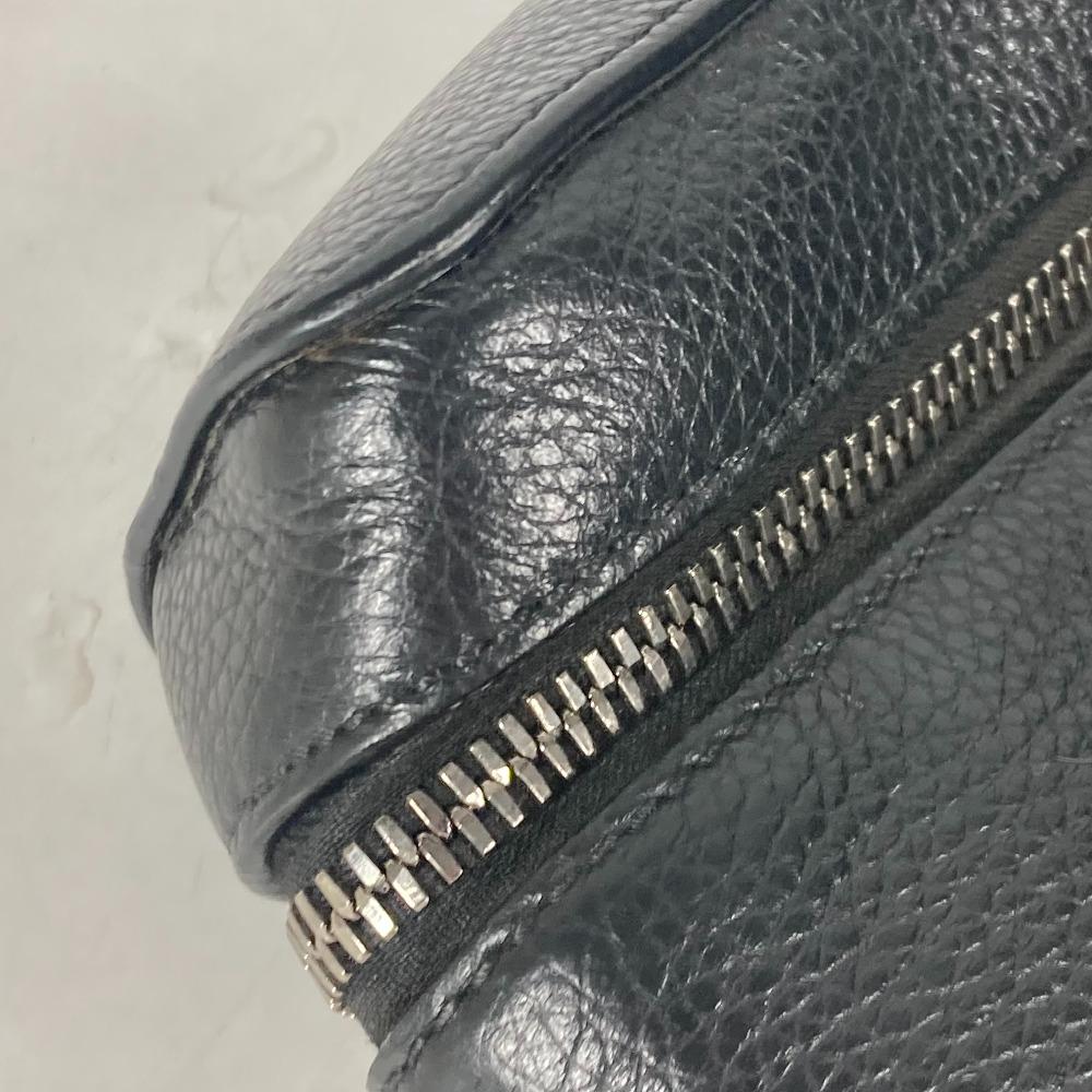 Christian Louboutin Logo Kibi Vanity bag Hand Bag Leather Black