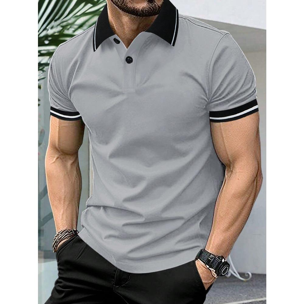 Мужская рубашка Manfinity Homme в полоску с короткими рукавами и деловым воротником, летняя
