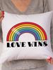 Наволочка Rainbow Love Wins для новой пары, декор для спальни, наволочка Love Tic Tac Toe, подушки для свадебного подарка Love 45*45 см