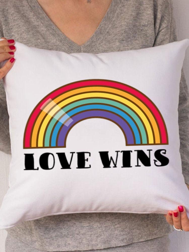 Наволочка Rainbow Love Wins для новой пары, декор для спальни, наволочка Love Tic Tac Toe, подушки для свадебного подарка Love 45*45 см