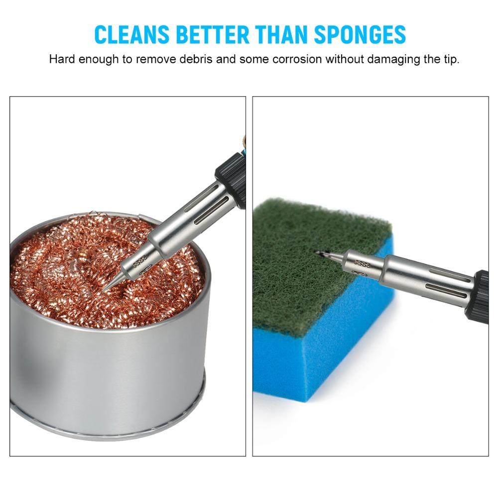 Steel Soldering Iron Tip Cleaner Wire-Type Soldering Iron Sponge For DIY Projects