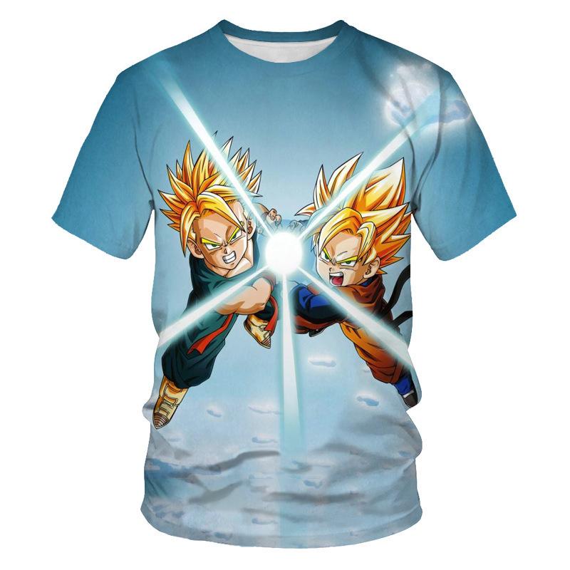 Аниме Футболки с принтом Гоку из Dragon Ball, Мультяшная футболка, Летняя дышащая футболка и удобные футболки, Мужская одежда, Топы