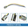 Car Extension Socket Holder Wire Harness Connector Adapter Durable 3 Wire 1157 LED Brake Stop Light Bulb Plastic Metal Bronze Tone (Set of 2)