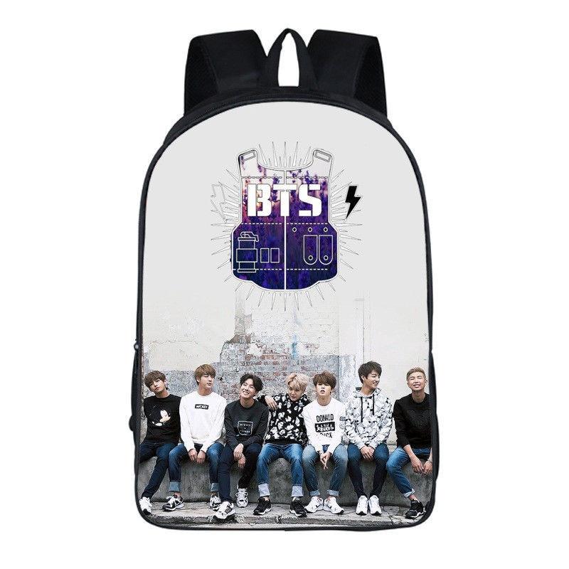 Kpop Мальчики Bangtan Школьная сумка Рюкзак Студенческая сумка для книг Bts Сумка через плечо Suga Jin