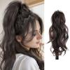 Синтетический хвост с когтями, длинный вьющийся волнистый хвост, на заколке для наращивания волос, мягкий натуральный парик для женщин, для повседневного использования