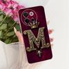 For Vivo V2341 Case For Vivo V40 Lite 5G Cover Transparent Luxury Crown A-Z Letters 2D Flat Pattern Soft Casing
