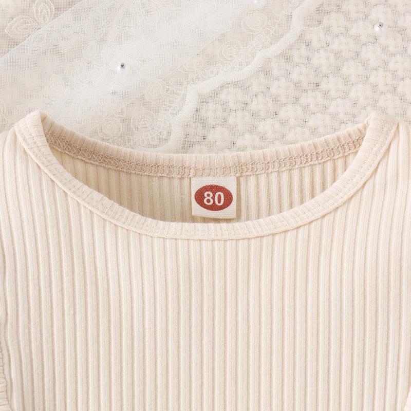 Комплект из пуловера и юбки для маленьких девочек, топ с длинными рукавами, короткая юбка, комплект одежды из двух предметов для младенцев