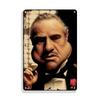 Retro Vintage Metal Tin Poster  The Godfather Sign Plaque for Bar Club Home Wall Decor  Classic Movie Wall Plate Pendant