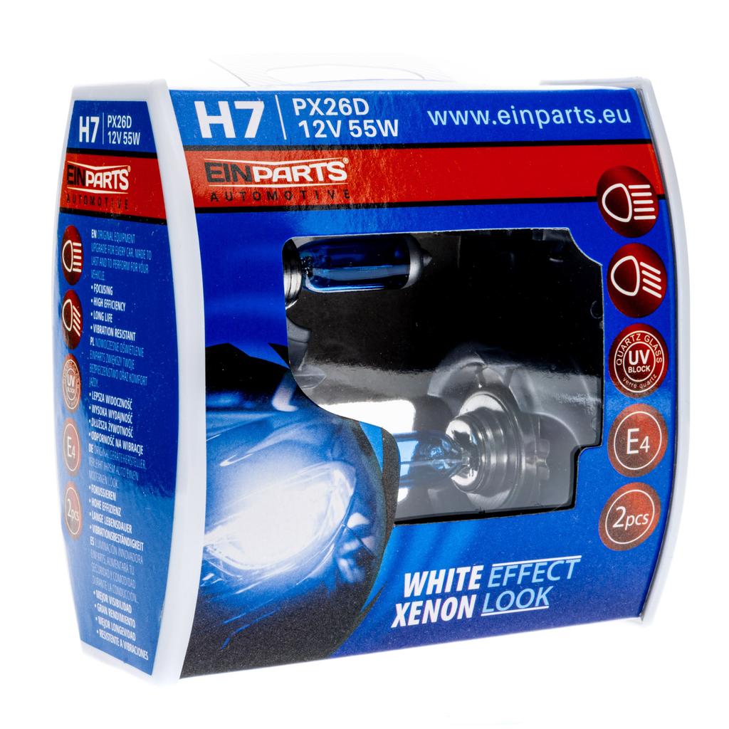 Einparts Галогенные лампы H7 12V 6000K Холодный белый 55W Px26D, 2 шт
