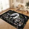 Fantasy Magic Theme Crystal Velvet Floor Rug Personalized Custom Name Text Warm Carpet Home Decoration