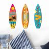 Retro Beach Surfboard Decor Colorful Wooden Surfboard Sign Funny Surfboard Ornaments  Summer Home