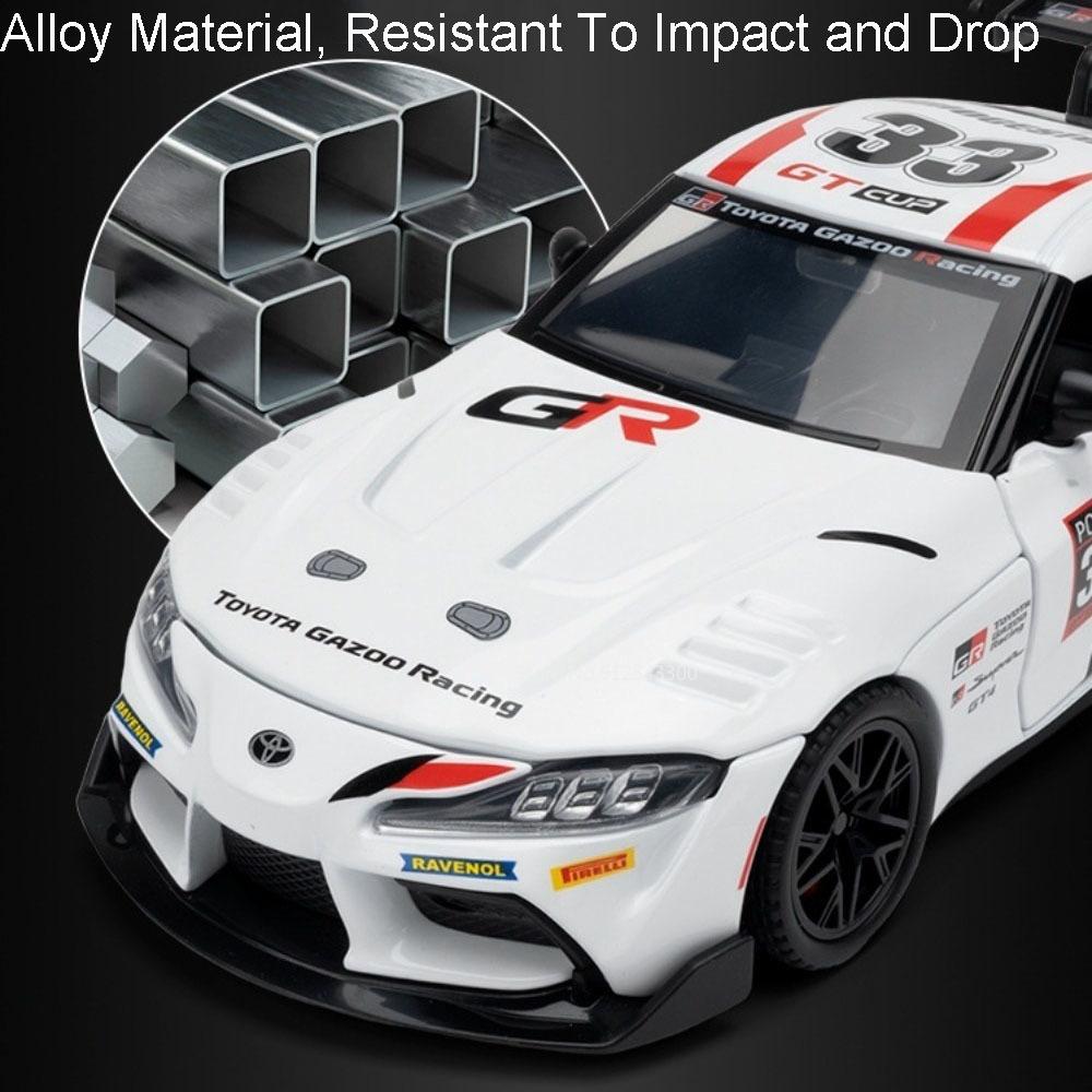 1:Масштаб 1:32 Supra GT4 Prado Модель автомобиля Игрушка Двери открываются Звук Свет Оттянуть Назад Высокодетализированные Модели автомобилей для Детских Игрушек