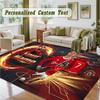Crystal Velvet Square Rug Custom NameCristiano Ronaldo Pattern Non Slip Home Floor Decor Rug