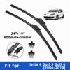 2PCS 4PCS Wiper Blades for Jetta 6 Golf 5 Golf 6 2006-2019 Front Double Rubber Strip Wiper Blade Windshield Brushes Windscreen Window Accessories