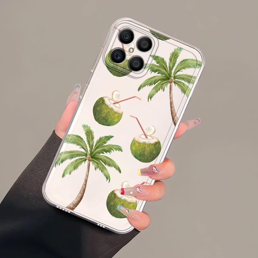 Простой чехол-накладка из кокоса для Honor 90 Lite X8 X8a X9a X8b X9b X7b