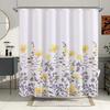 Весенние желтые цветочные шторки для душа Природа Красочные растения Ботанические Машинная стирка Полиэстер Экран для ванны Набор для декора ванной комнаты
