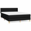 3130355 vidaXL Divan Bed with Mattress Black 140x200 Cm Fabric