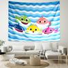 1pc Baby Shark Tapestry, Living Room, Bedroom, Office, Party Decor, Ideal Festive Gift