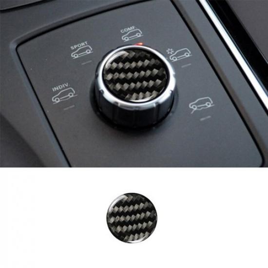 Fit For Benz 2016-2019 GLE GLS Carbon Fiber Vinyl Multimedia Knob Stickers Trim