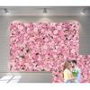 Pink Rose Flower Wall Backdrops Wedding Birthday Floral Theme Party Background