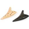 Kiktani 12 Hole Wood Grain Ocarina Plastic Alto C Strap with Pouch NAT HX-OCARINE