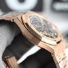 Мужские автоматические механические часы AP Royal Oak 15407, водонепроницаемые, с люминесцентными метками, стальной браслет