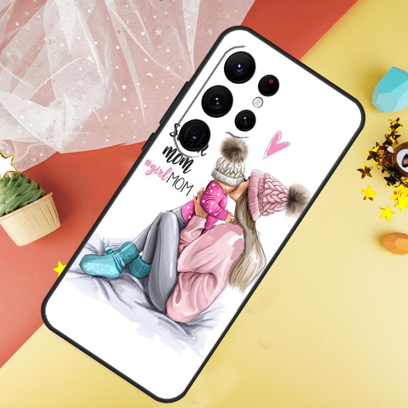 Чехол для телефона Мама Дочь Девочка Сын Папа Для Samsung Galaxy S25 FE S23 S21 S20 S22 S24 S26 Ultra S10 S26 Plus Чехол Coque