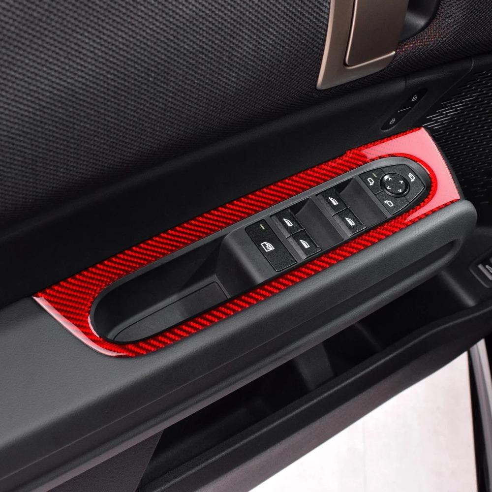 Door Window Lift Switch Frame Interior Soft Carbon Fiber Sticker Panel LHD RHD For BMW Mini Countryman U25 2024 2025