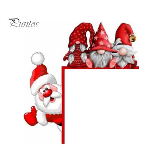 Christmas Door Corner Decoration Rustic Wooden Santa Claus Elk Gnome Elf Left Right Door Frame Sign Front Door Edge Topper Sitter Holiday Ornament