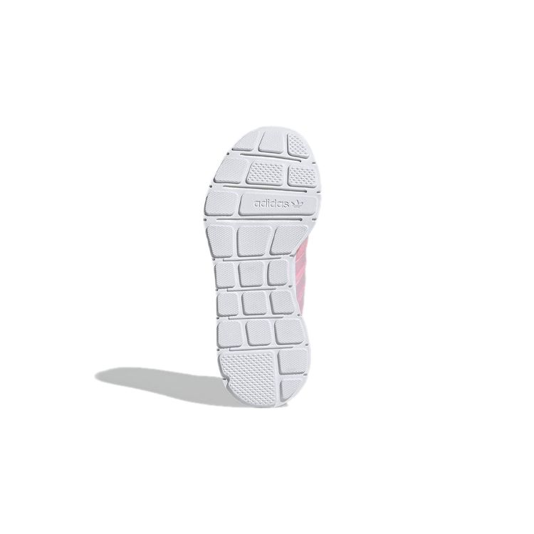 adidas Оригинальные Swift Run J Кроссовки для бега с круглым носком, шнуровкой, дышащие, низкие, детские, розовые, белые EF5951