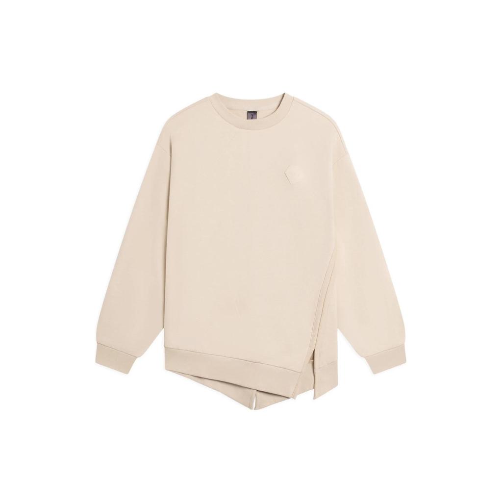 Li-Ning Jackie Chan Kung Fu Series Solid Color Crew Neck Pullover Sweatshirt Unisex Tops Mist-Khaki AWDSC23-1