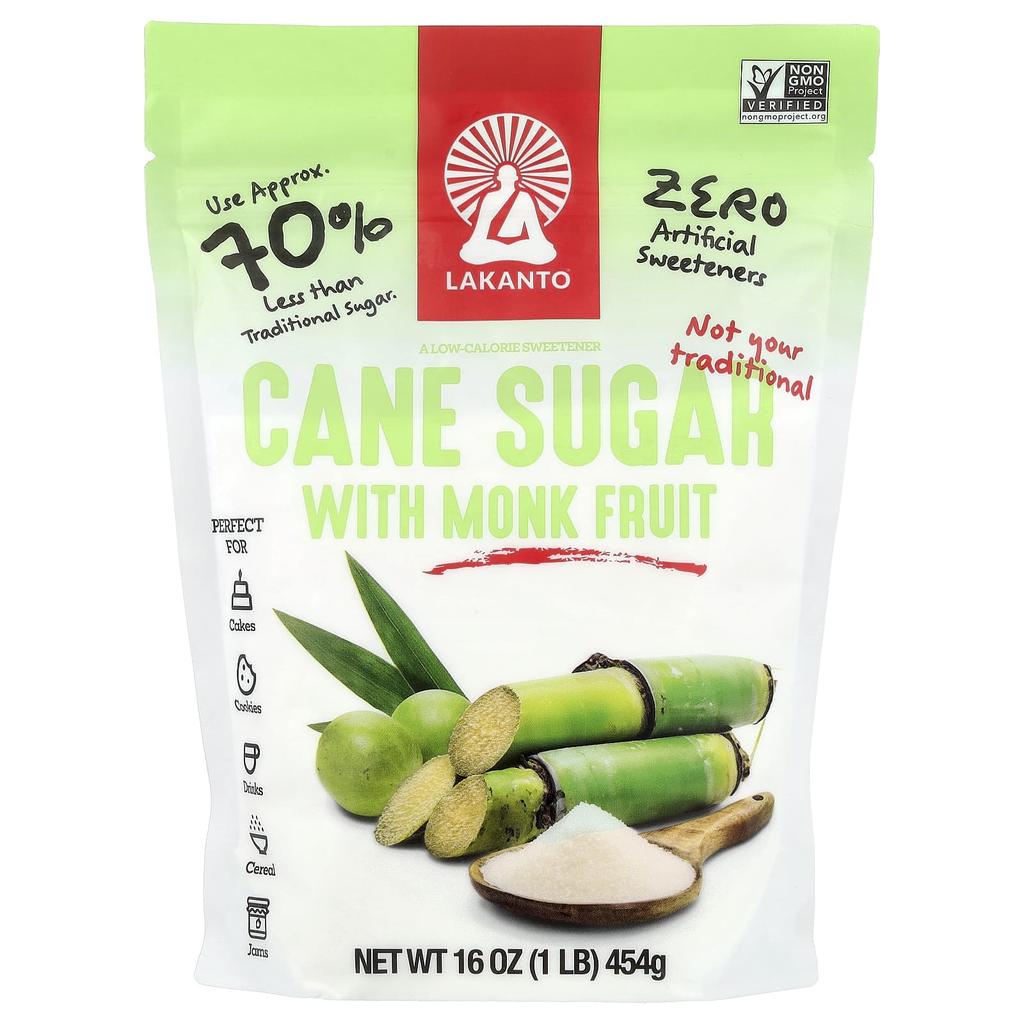 Lakanto, Cane Sugar with Monk Fruit, 454g (16oz)