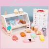 Wooden Ice Simulation Cream Store Shelves Children Toy Set For Playing Rol