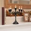 Metal Antique Metal Candle Holder Black Classic Indoor Ornament  Restaurant Table Decor