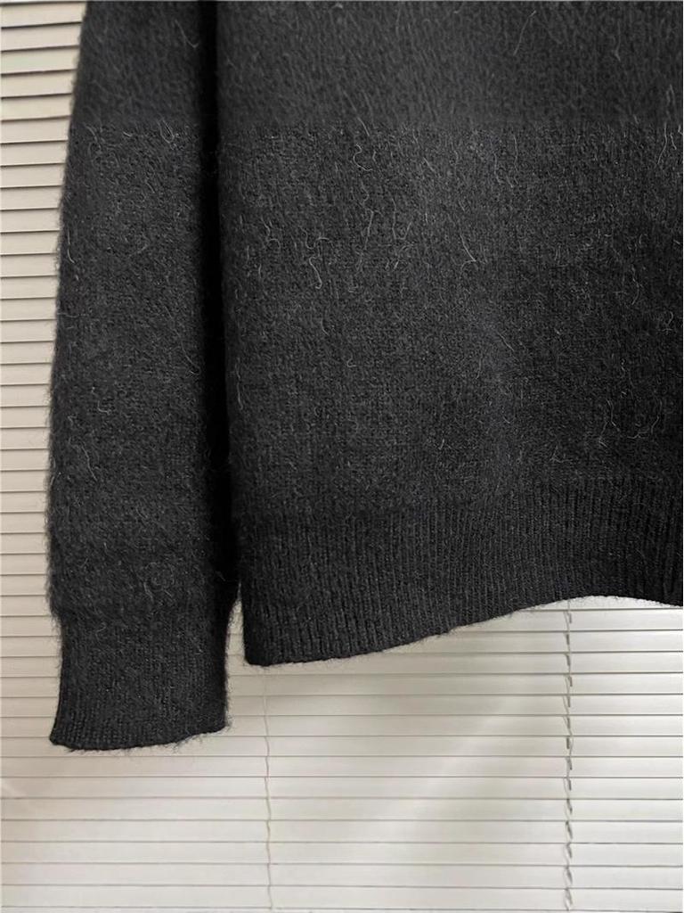 European Trendy Brand Ys Mohair Round Neck Sweater - Unisex Autumn/Winter Edition