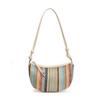 Woven Straw Bag Women's 2025 New Rainbow Dumpling Bag One-shoulder Armpit Bag Foreign Style Versatile Crossbody Bag