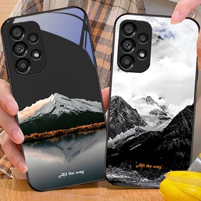 Темный Лес Белый Для Samsung Galaxy S 8 9 10 20 Plus 21 FE 22 23 24 Ultra S7 Edge Черный Закаленное Стекло Чехол для Телефона Твердый Чехол