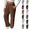 Women's Pants With Pockets Business Work Casual Trousers Lightweight Caual Loose Trousers
