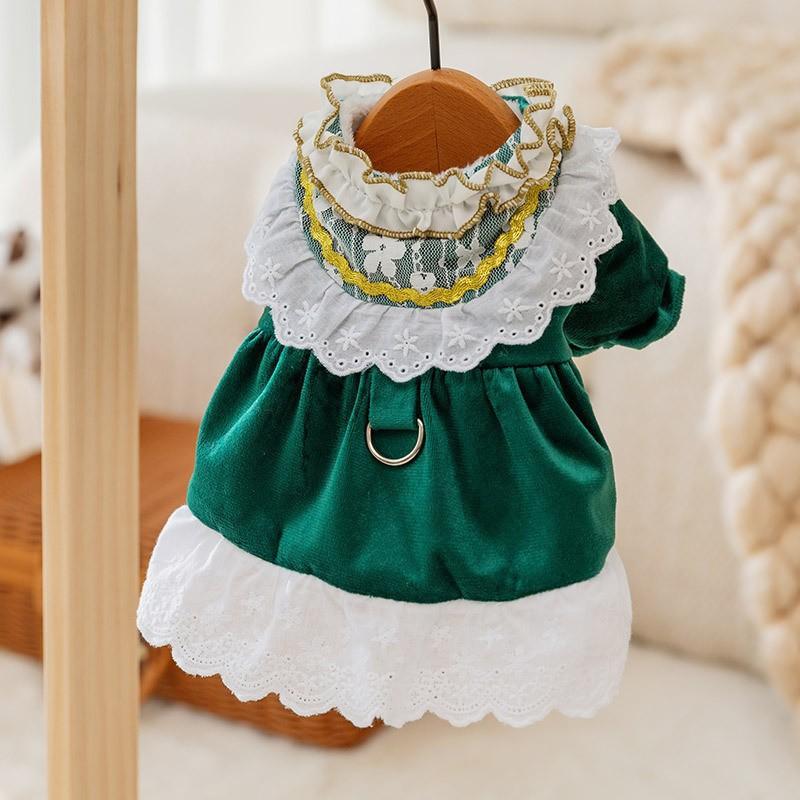 Pet Chinese Style Cotton Coat Dogs Cats Small Medium Breeds Festive Lion Dance Costume