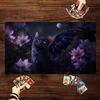 Mysterious Demon Black Cat Magic Playmat 24"X14" Card BattlePlay Mat with zone mtg playmat desk mat suitable for game gathering